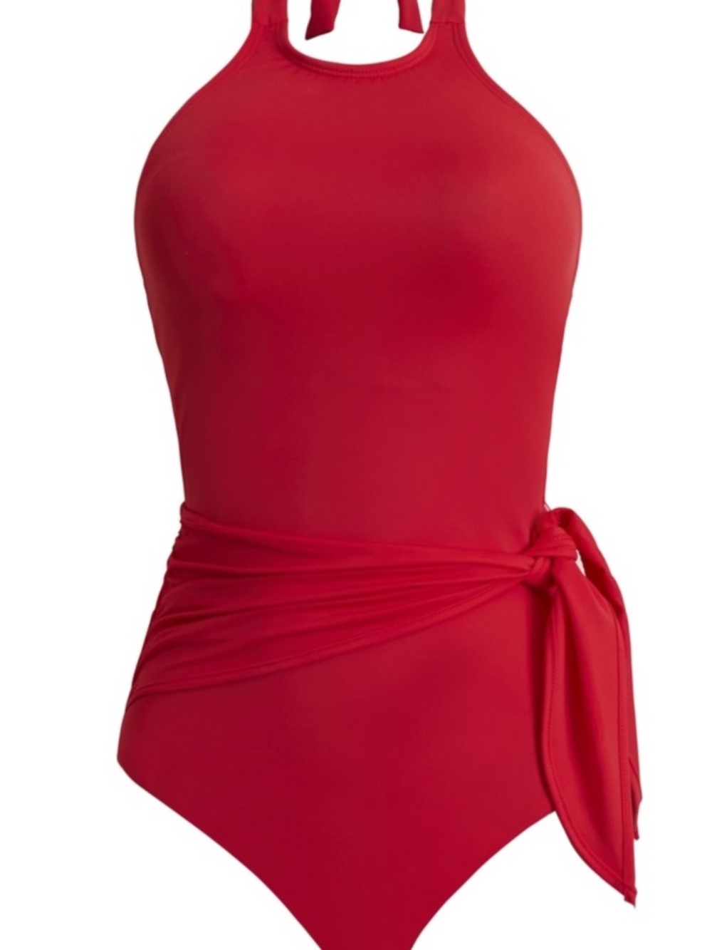 Hermoza Wine Onepiece Halter Top Swimsuit